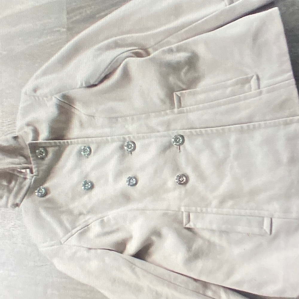 Elegant Women's Double-Breasted Tan Pea Coat